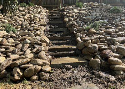 Eric of Hyde Park Loves His New Rock Garden and Stone Steppers! See Pics…